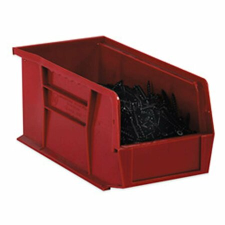 OFFICESPACE 16 .50 in. x 18 in. x 11 in. Red Plastic Stack & Hang Bin Boxes- 3 OF2208134